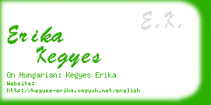 erika kegyes business card